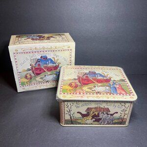 Vintage Barbara Mock GiftCo #7622 Noah's Ark Collector's Tin w/ Original Box